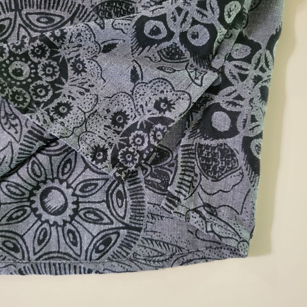 Exofficio Women's Gray Floral Sleeveless  V-neck Button-down Blouse - Picture 7 of 13